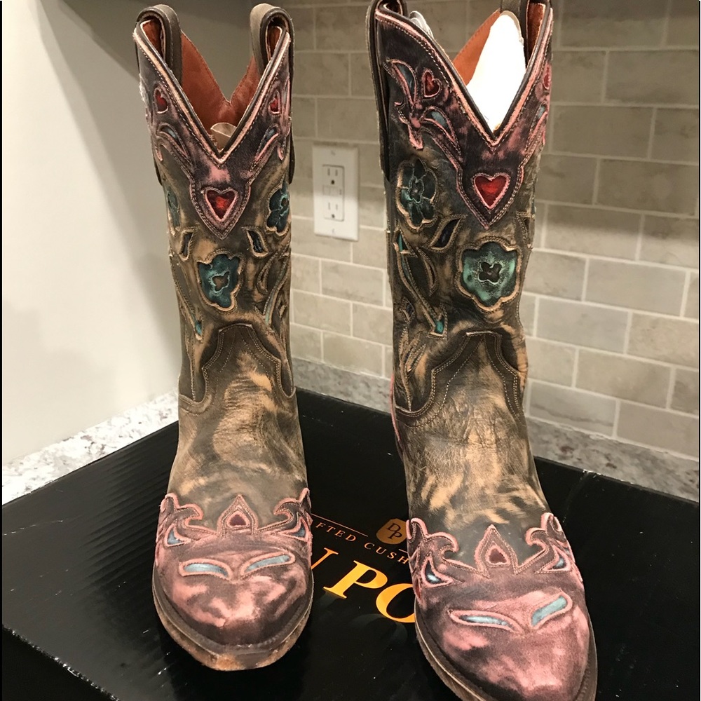 New With Box Dan Post Vintage Leather Cross Boots